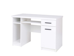 Biurko białe pod komputer z grubym blatem