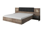 Łóżko pod materac 160x200 z szafkami nocnymi do sypialni Arden
