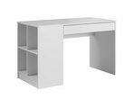 Białe biurko Antek z półkami do pokoju młodzieżowego