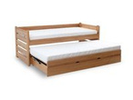Łóżko 2 osobowe do pokoju dziecięcego For 2 z pojemnikiem bukowe  90x200