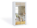 Szafa z drzwiami przesuwnymi biała 120 cm do sypialni