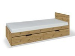 Łóżko młodzieżowe dąb artisan pod materac 80x200 z szufladami