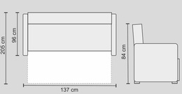 Sofa Karo 2 osobowa z funkcją spania do salonu