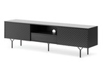 Stolik pod telewizor 180 czarny grafit fronty 3D frezowane do salonu
