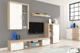 Meblościanka Tom II do salonu dąb sonoma z biały